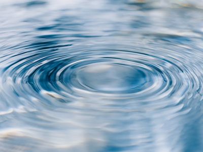 Clean water ripples symbolizing relaxation and purity